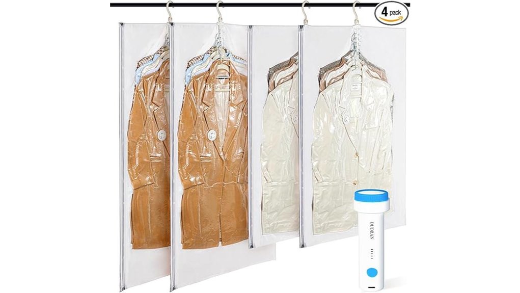 hanging vacuum bags with pump