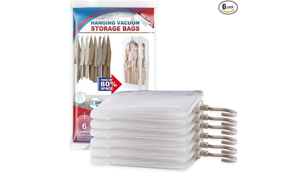 hanging vacuum storage bags six pack