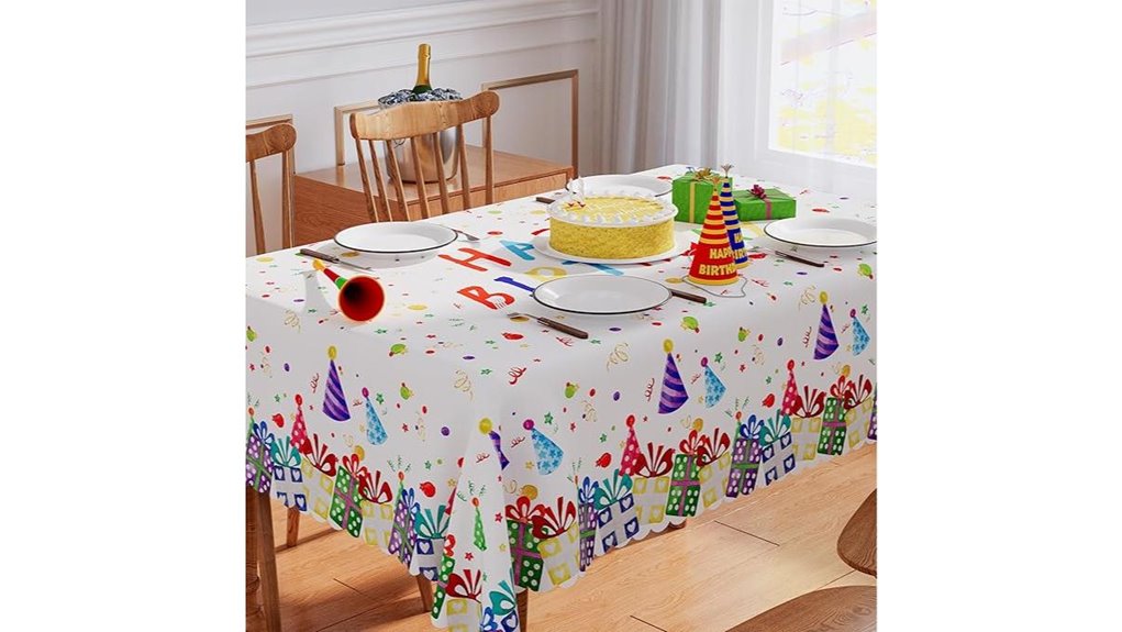 happy birthday tablecloth 60x120