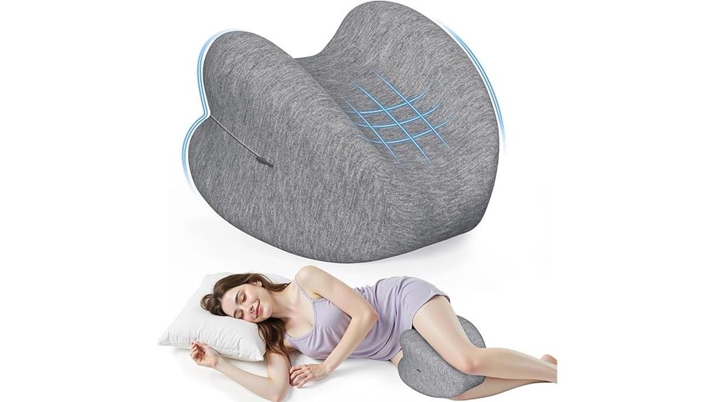 heart shaped knee pillow for side sleepers