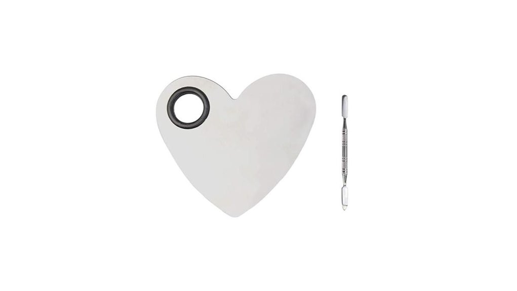 heart shaped stainless steel palette
