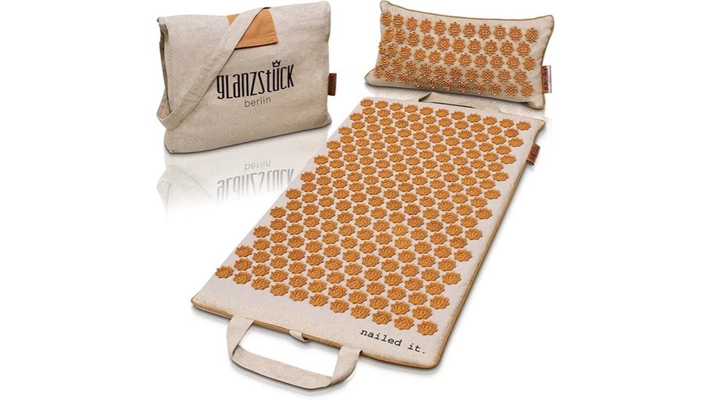 heat enabled acupressure mat pillow