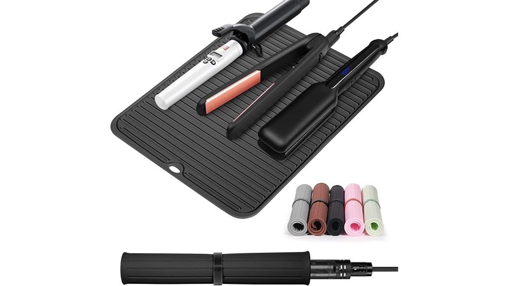 heat resistant silicone hair tool mat