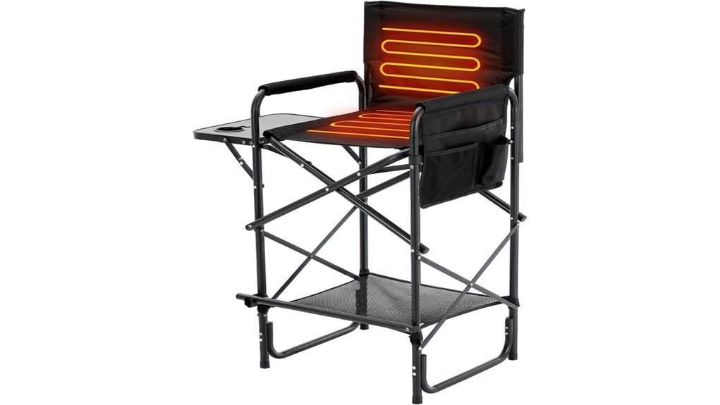 heated 30 inch foldable chair