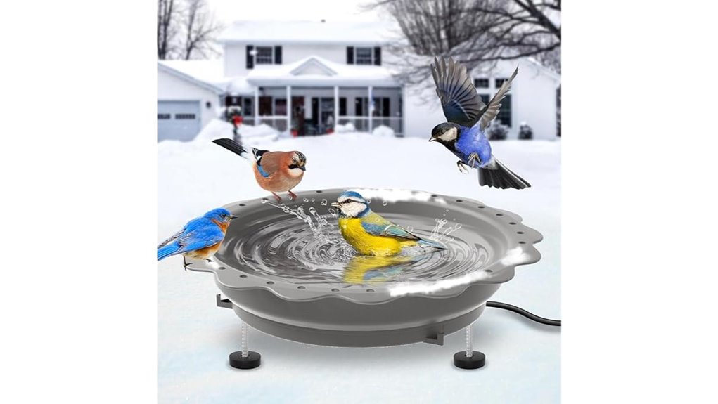 heated bird bath with thermostat