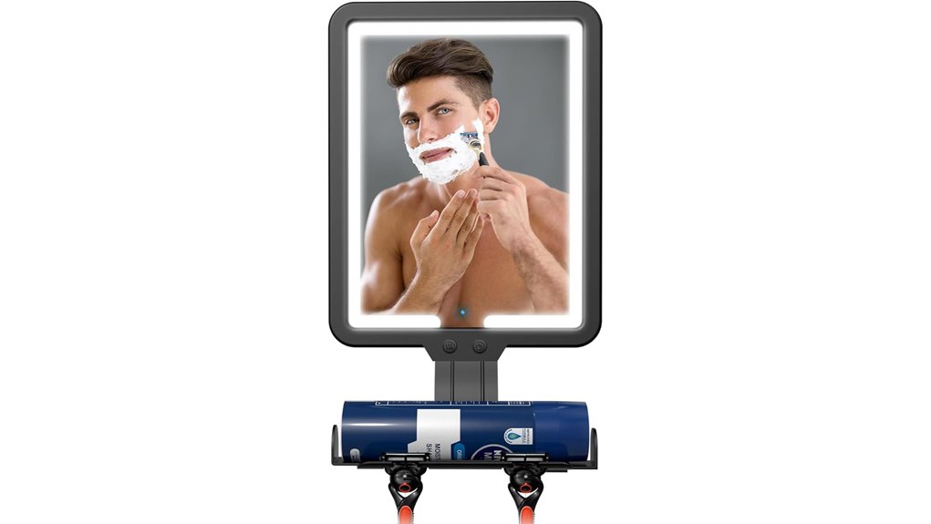 heated fogless mirror tray