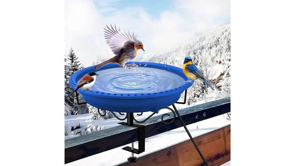heated outdoor bird bath