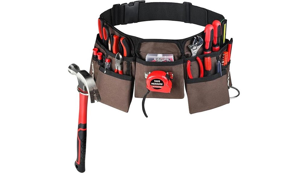 heavy duty 19 pocket brown black belt