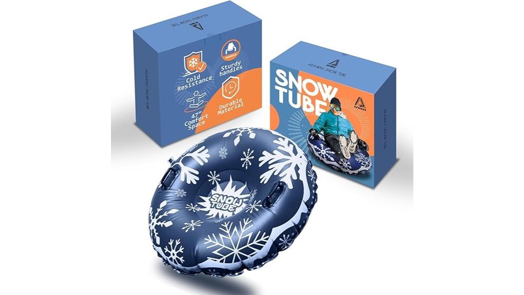 heavy duty 44 inch inflatable snowtube