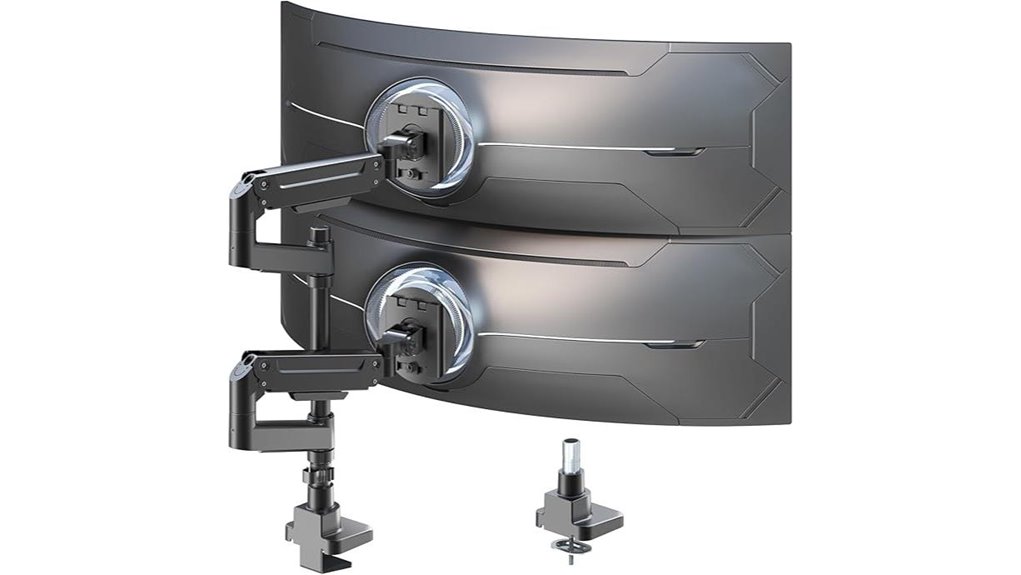 heavy duty vertical dual monitor_mount