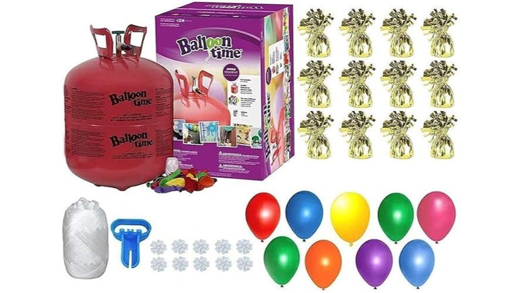 helium tank kit contents