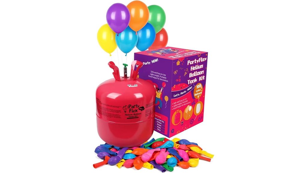 helium tank kit with accessories