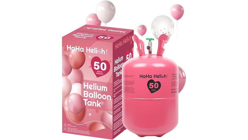 helium tank with nozzle