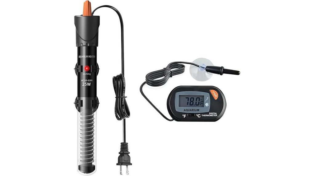 hitauing submersible heater with thermometer