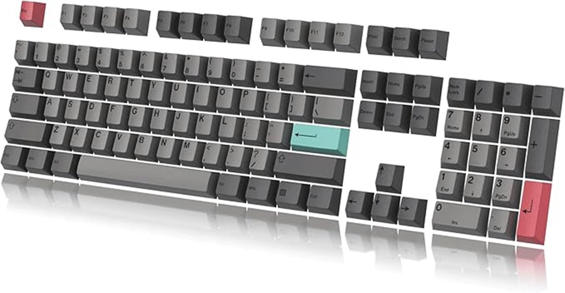hk gaming dye sub pbt keycaps