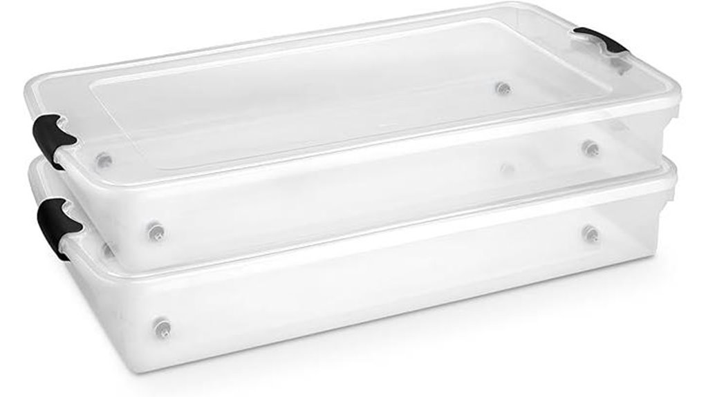 homz 60 quart underbed bins