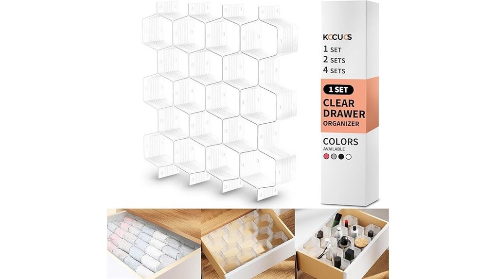 honeycomb adjustable drawer organizer