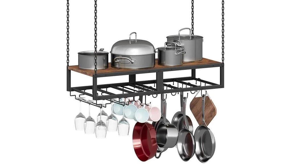 hoobro hanging pot rack