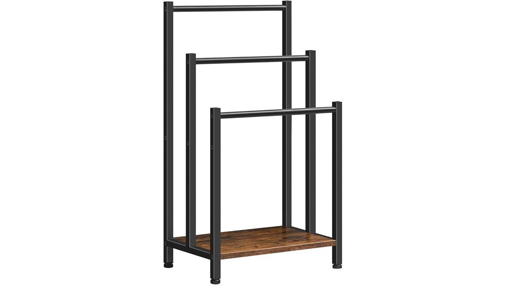 hoobro rustic brown black rack