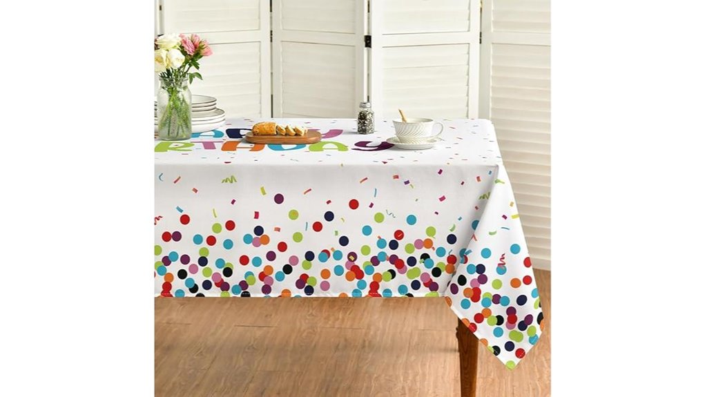 horaldaily birthday tablecloth white
