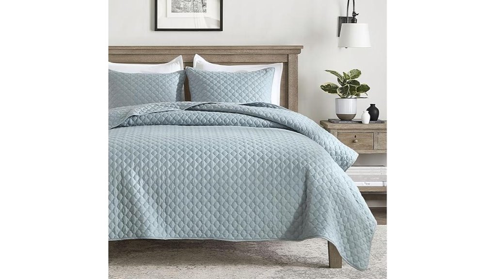 horimoto chambray blue quilt set