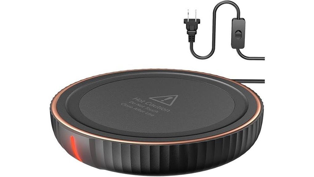 housegem black candle warmer plate for beverages