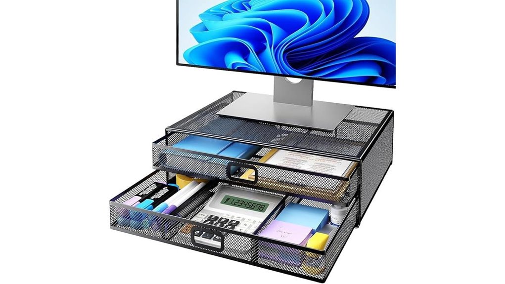 huanuo dual tier drawer stand