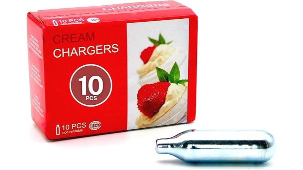 ico whipped cream chargers 10 count 8g n2o