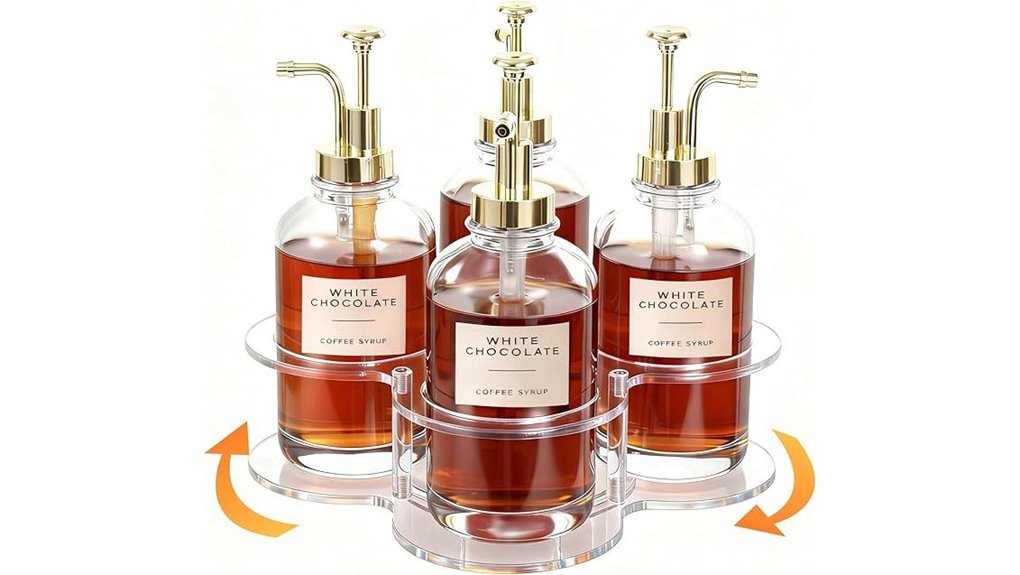 ieek rotating syrup organizer for