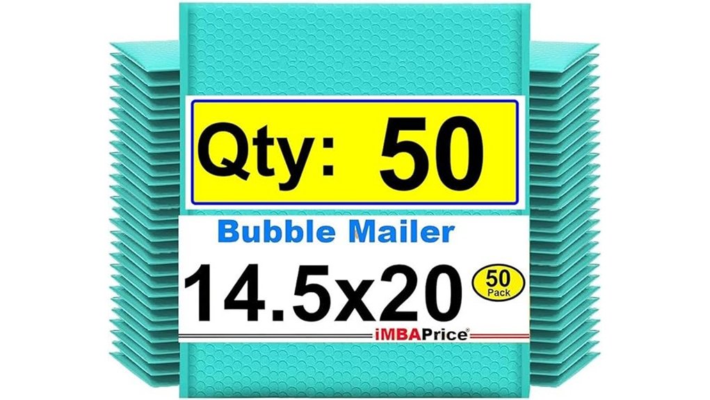 imbaprice teal bubble mailers