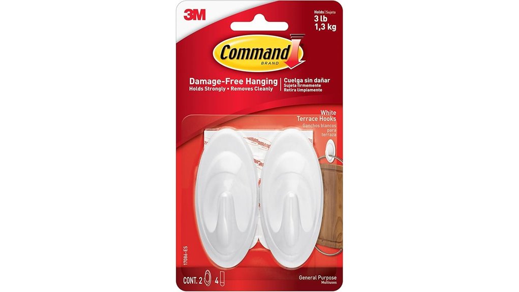 indoor adhesive hook set 2 hooks