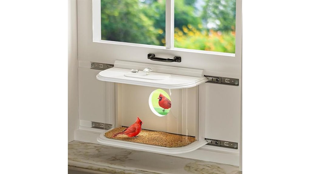 indoor window 180 feeder tray