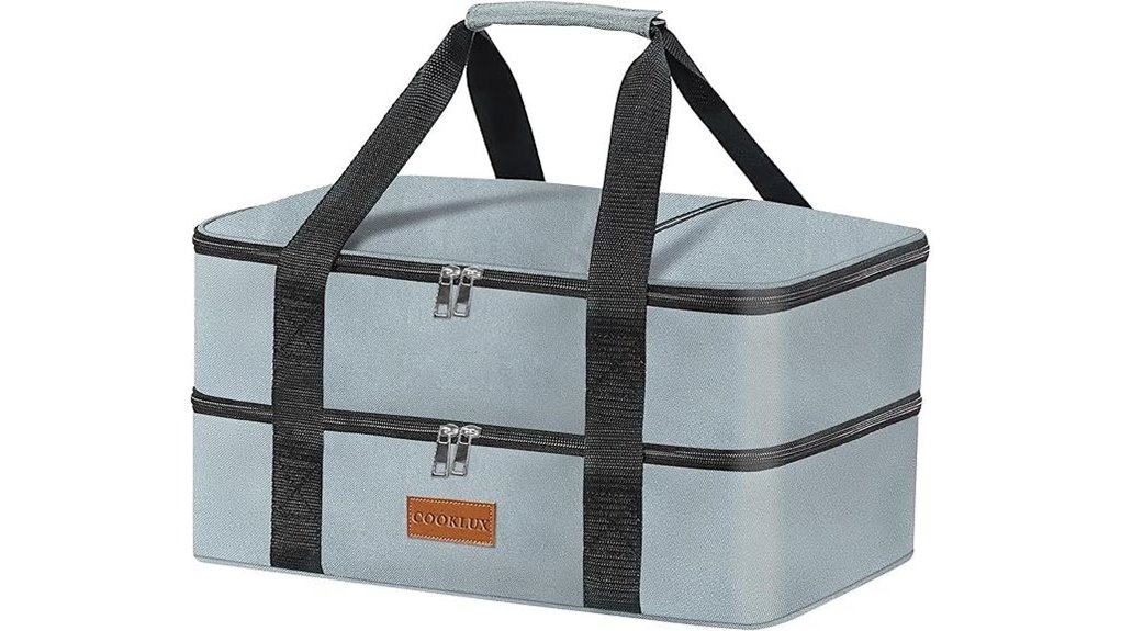 insulated double decker casserole carrier