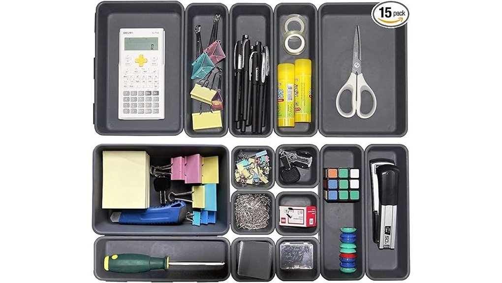 interlocking desk drawer organizers