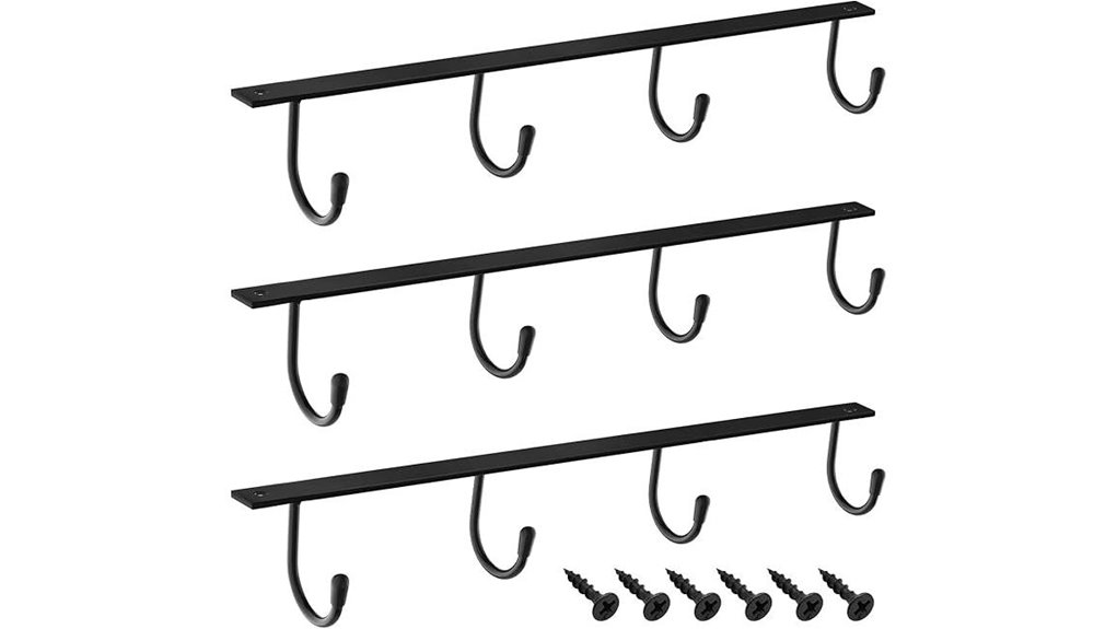 iron under cabinet mug holder