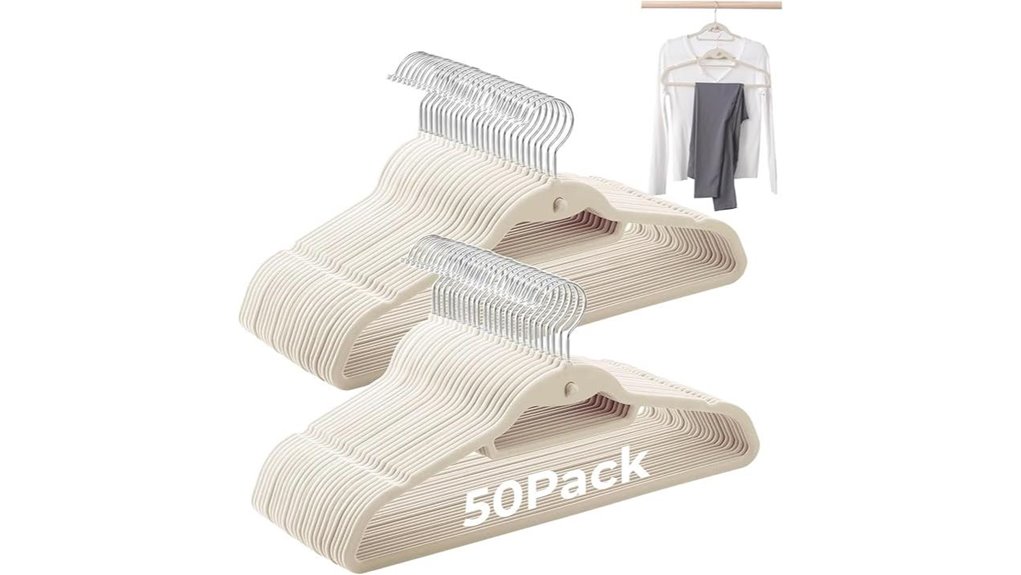 ivory velvet 50 pack hangers