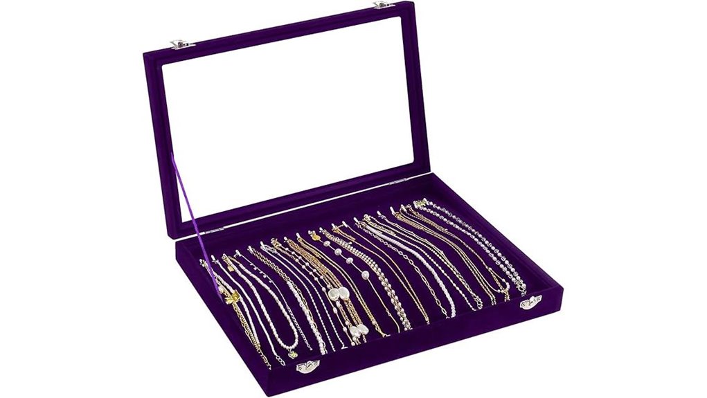 jenseits purple necklace organizer box