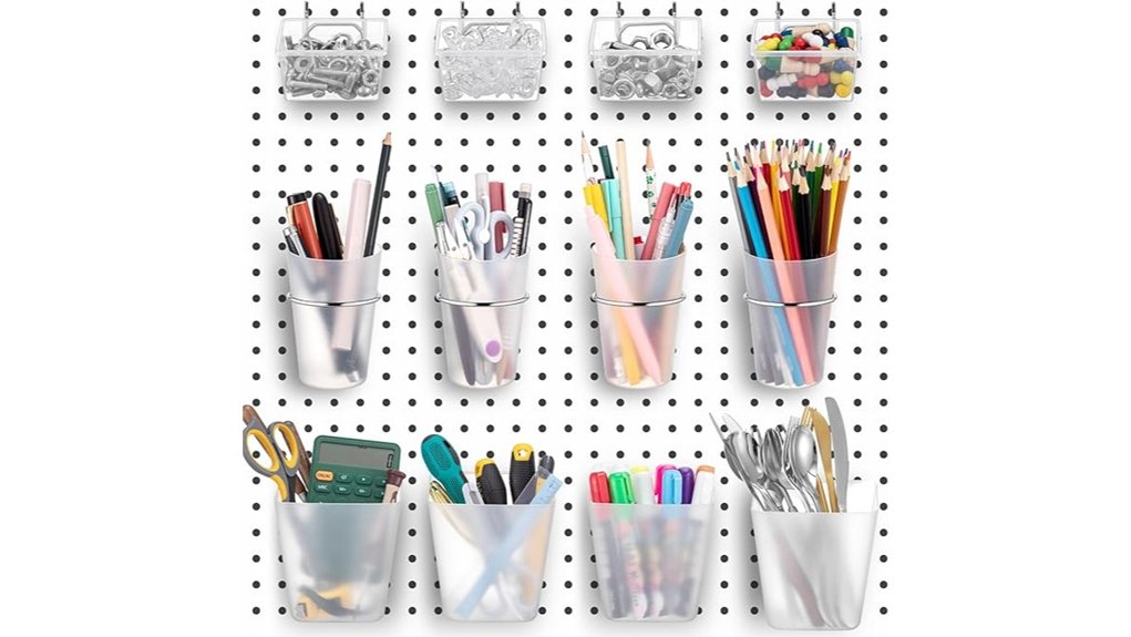 jinei pegboard bins organizer