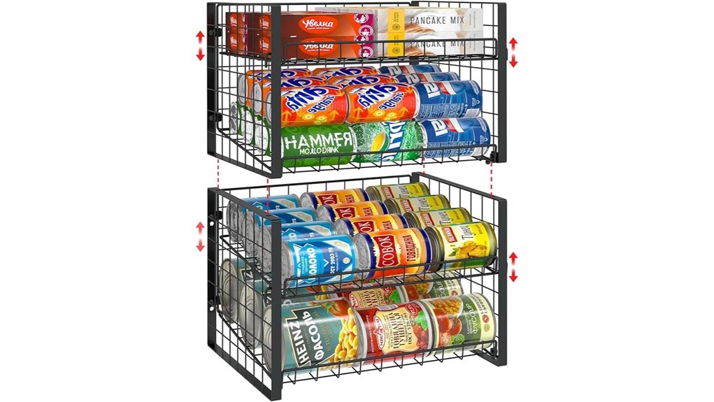 jksmart can rack 2 tier 60 can 2 pack