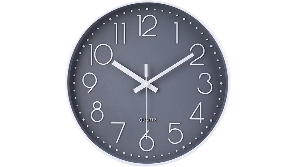 jomparis silent 12 inch clock