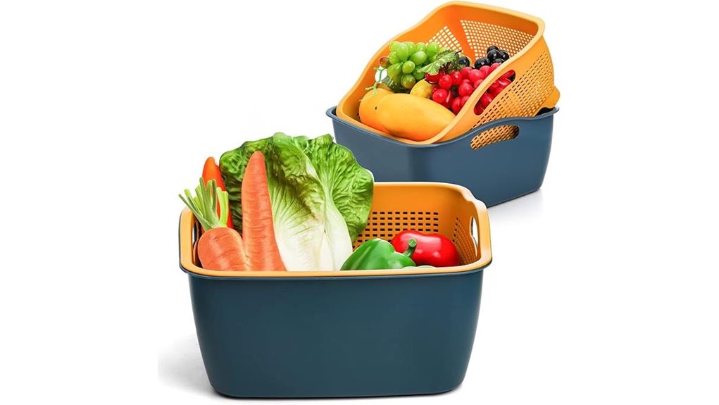 jucoan 2 pack kitchen strainers