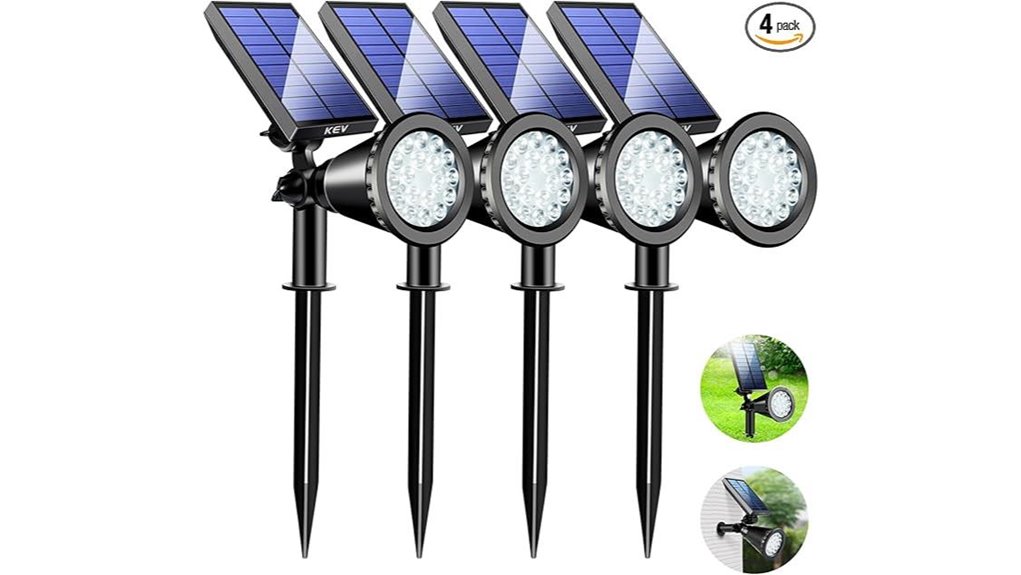kev 800lm solar floodlights pack