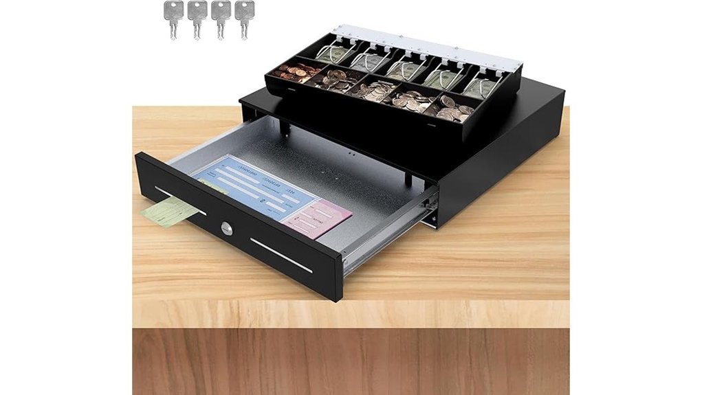 key locked 18 inch cash drawer