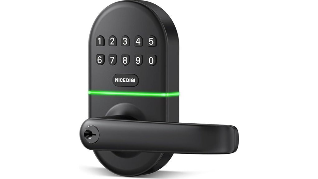 keypad door lock handle