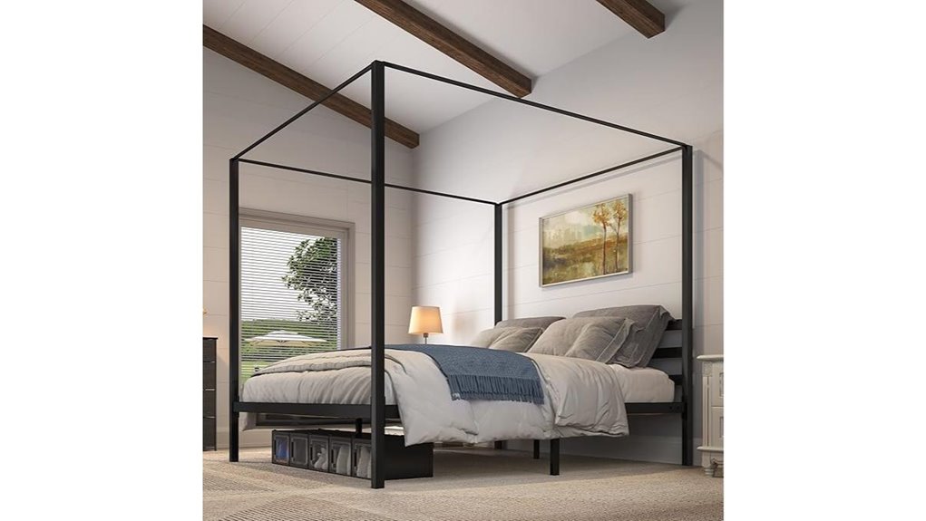 king canopy bed frame slats