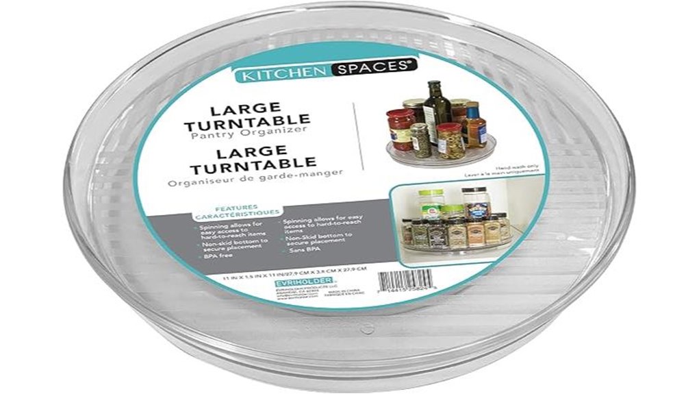 kitchen cabinet turntable organizer