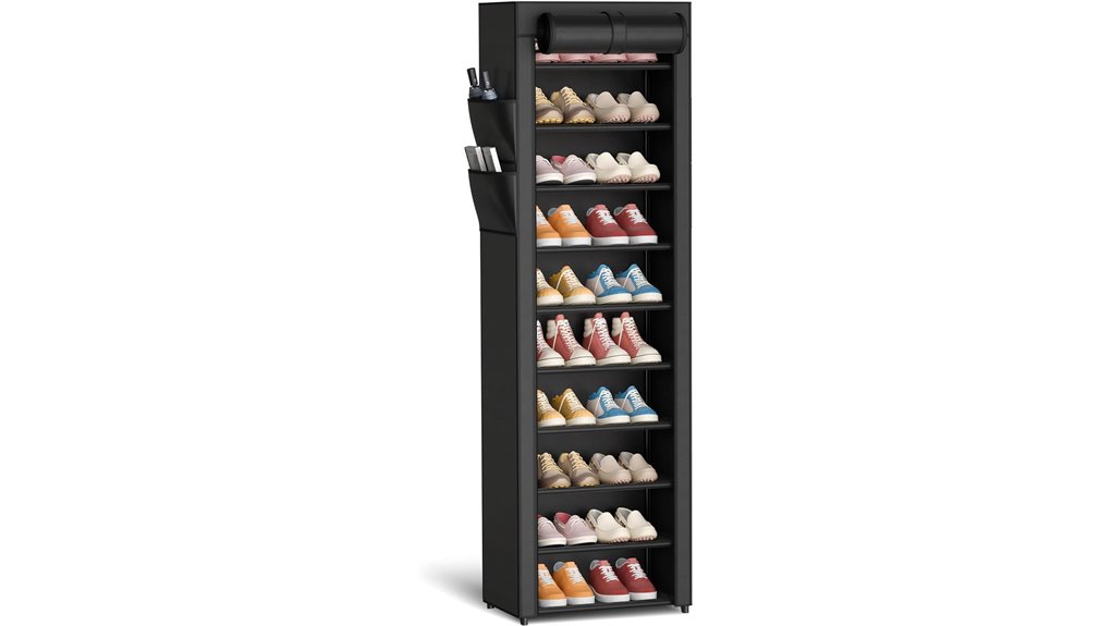 kitsure 10 tier dust covered rack