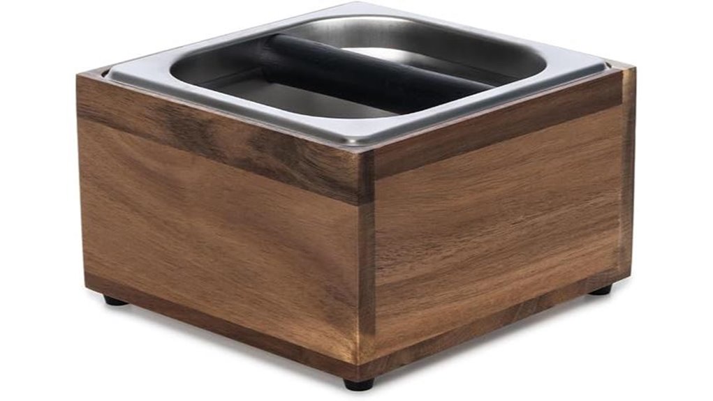 knock box espresso stainless base