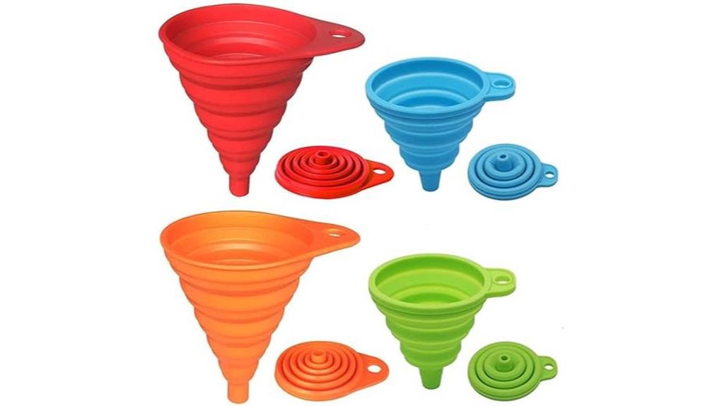 kongnai 4 pack collapsible funnels