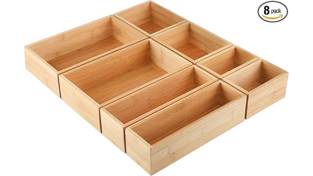 kootek bamboo utensil organizer